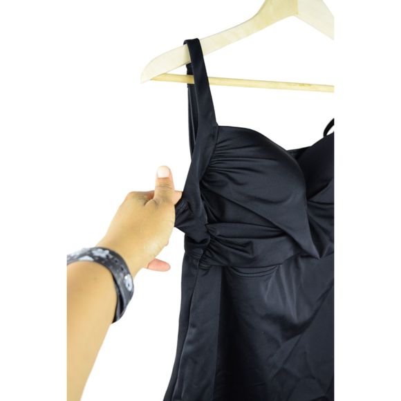 Soma Black Swim Criss Cross Tankini Top Size 36C NWT - Picture 6 of 9